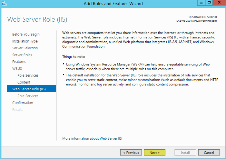 Wsus windows server 2012 r2 ошибка http