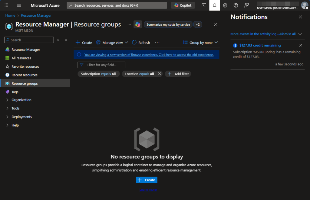 Azure Cloud Shell with PowerShell script deploying VNet Gateway resources