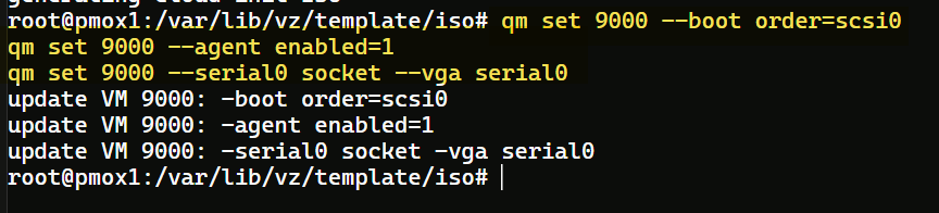 Step 6 - Set Boot Order, Serial Console and QEMU Agent