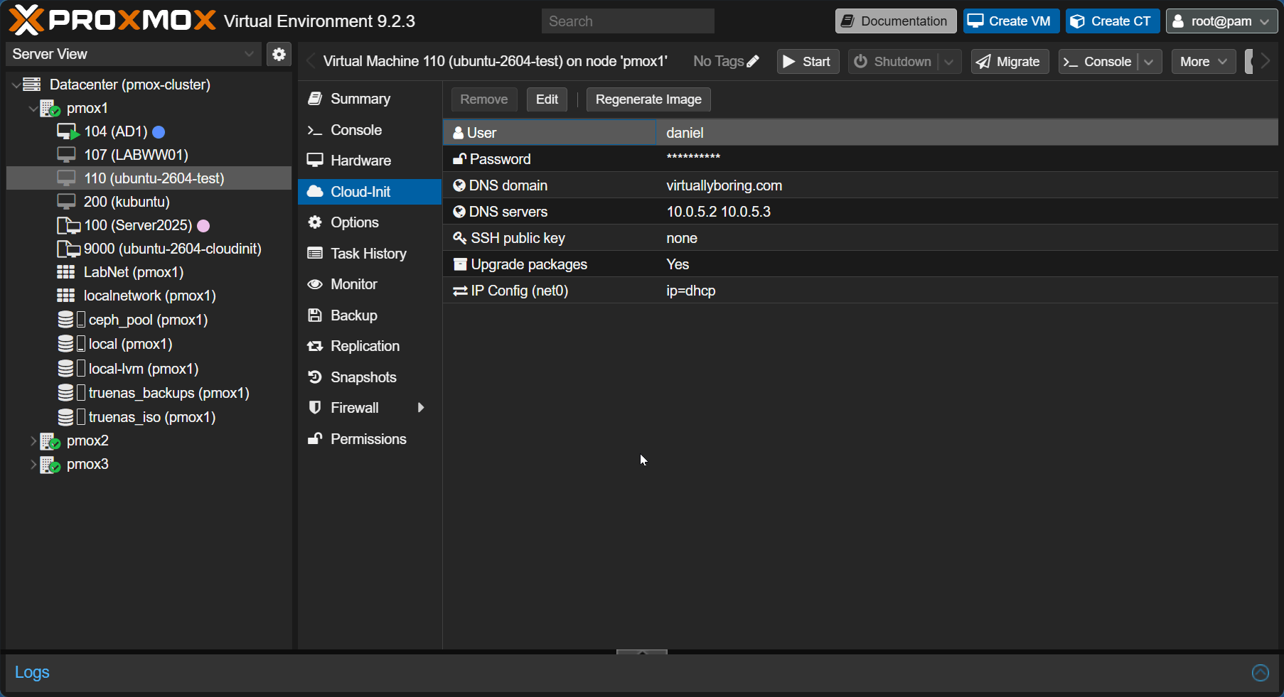 Step 8.1 - Fill out Cloud-Init tab